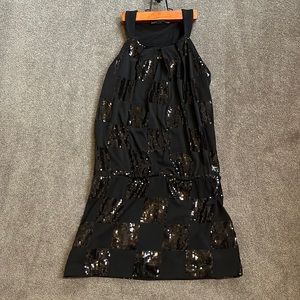 White House Black Market, black sequins tunic
